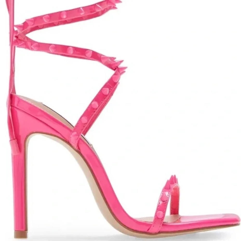 NEW Steve Madden Uplift-S Ankle Wrap Spiked Detail Dress Sandals Heels S… - Picture 4 of 5
